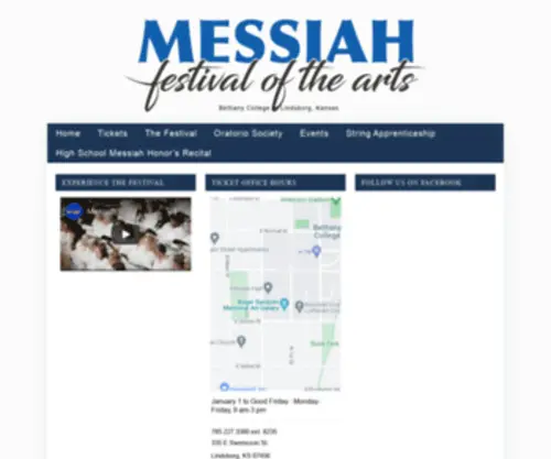 Messiahfestival.org(The Messiah Festival of the Arts) Screenshot