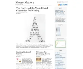 Messymatters.com(Messy Matters) Screenshot