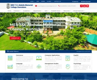 Mestoamcollegekunnukara.com(MES College Kunnukara) Screenshot