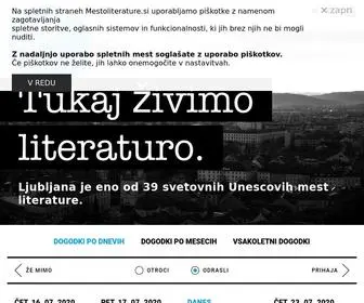 Mestoliterature.si(Unescovo mesto literature) Screenshot