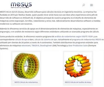 Mesys.es(MESYS AG en Zúrich (Suiza)) Screenshot