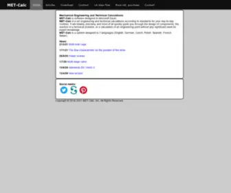 Met-Calc.com(Mechanical Engineering) Screenshot