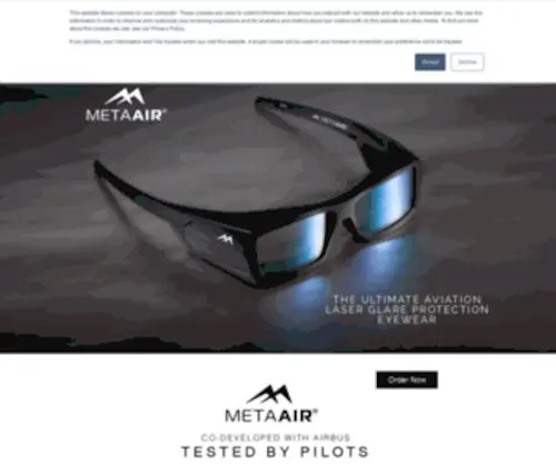 Meta-AIR.com(The ultimate laser protection eyewear) Screenshot