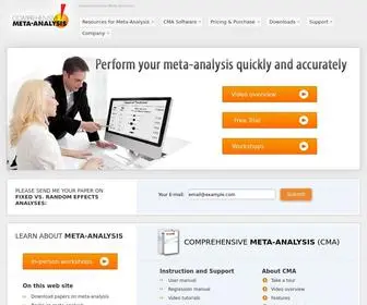 Meta-Analysis.com(Comprehensive Meta) Screenshot