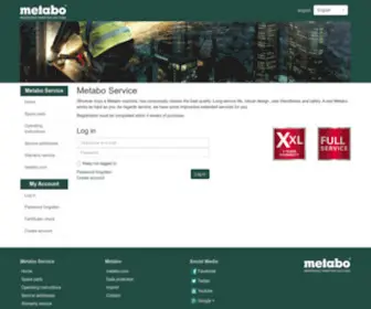 Metabo-Service.com(Metabo Service Portal) Screenshot