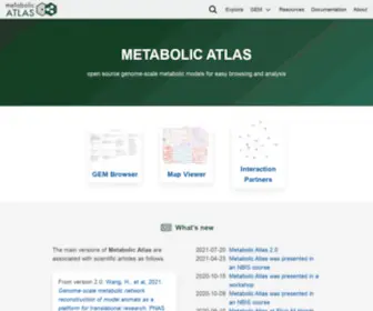 Metabolicatlas.org(Metabolic atlas) Screenshot
