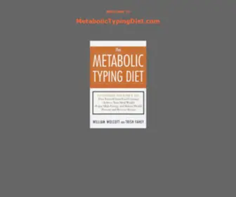 Metabolictypingdiet.com(Metabolic Type) Screenshot