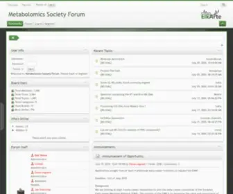 Metabolomics-Forum.com(Metabolomics Society Forum) Screenshot