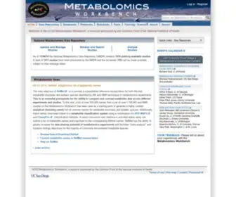 Metabolomicsworkbench.org(About the Metabolomics Workbench: The National Institutes of Health (NIH)) Screenshot