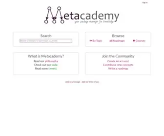 Metacademy.org(Metacademy) Screenshot