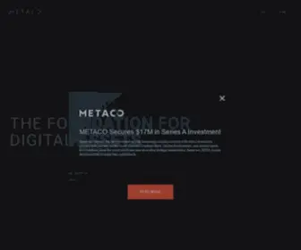 Metaco.com(The foundation for digital assets beyond self) Screenshot