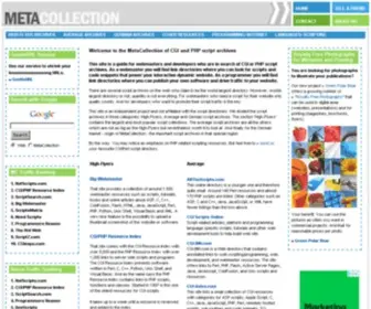 Metacollection.com(MetaCollection of CGI and PHP script archives and link directories) Screenshot