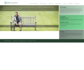 Metacrine.com(Home) Screenshot