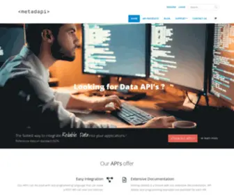 Metadapi.com(Reliable reference data API's for any type of applications) Screenshot