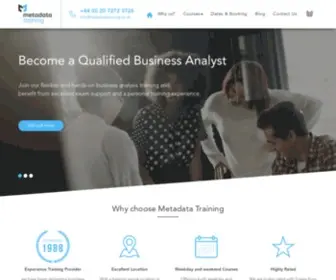 Metadatatraining.co.uk(Business Analysis Courses) Screenshot