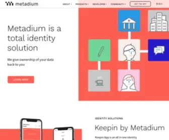 Metadium.com(Our vision) Screenshot