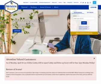 Metairiebank.com(Metairie Bank) Screenshot
