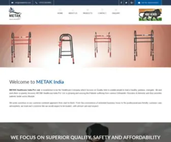 Metakindia.com(Metak India Healthcare Products Manufacturers) Screenshot