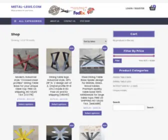 Metal-Legs.com(Metal products for your home) Screenshot