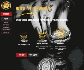 Metalaffiliates.com(ROCK ´N´ REVENUE) Screenshot