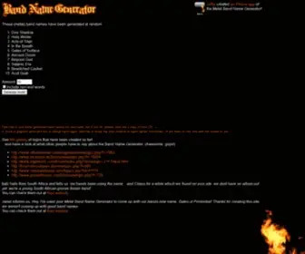 Metalbandnamegenerator.com(Metal Band Name Generator) Screenshot