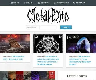 Metalbite.com(Heavy Metal Magazine) Screenshot