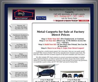 Metalcarport.com(DIY Metal Carport Kits) Screenshot