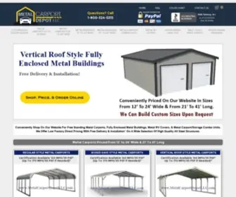 Metalcarportdepotllc.com(Shop Metal Carports & Metal Buildings) Screenshot