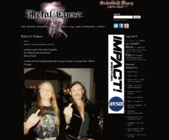 Metalcurse.com(Metal Curse) Screenshot