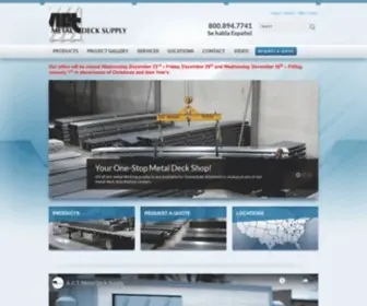 Metaldecksupply.com(Roof Deck) Screenshot