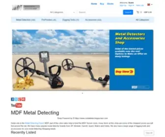 Metaldetectingauction.com(MDF Metal Detector Shop) Screenshot