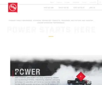 Metaldyne.com(American Axle & Manufacturing) Screenshot