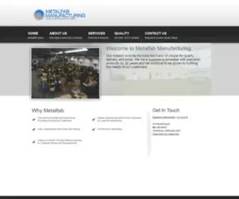 Metalfabmanufacturing.com(Metalfab Manufacturing) Screenshot