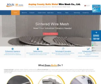 Metalfiltermesh.com(Sintered wire mesh) Screenshot