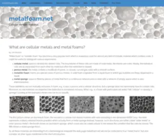 Metalfoam.net(Metal foam info) Screenshot