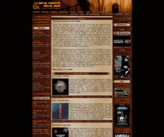 Metalforever.info(Metal forever & metal man web zine) Screenshot
