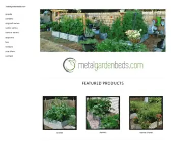 Metalgardenbeds.com(Our corrugated metal garden beds are made from 100% recyclable steel material. Galvanized steel) Screenshot