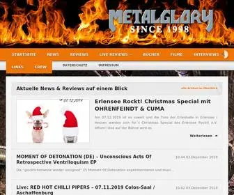 Metalglory.com(METALGLORY Magazine) Screenshot