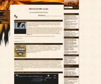 Metalglory.de(METALGLORY Magazine Archiv) Screenshot