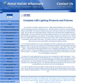 Metalhalidewholesale.com(Commercial LED Lighting Products and Fixtures at Wholesale Price) Screenshot