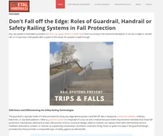 Metalhandrails.com(Expert Advice on Guardrail & Handrail Systems) Screenshot