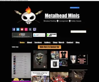 Metalheadminis.com(Metalhead Minis) Screenshot