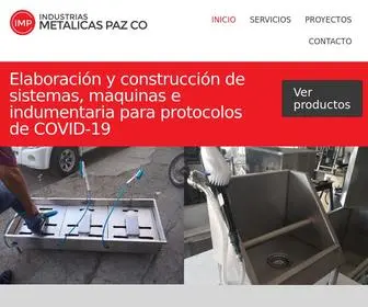 Metalicaspazco.com(Industrias Metalicas Paz Cali) Screenshot