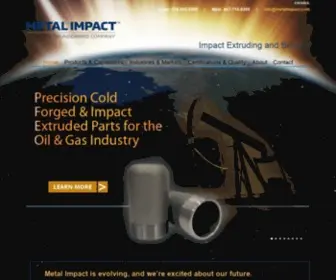 Metalimpact.com(Metal Impact aluminum and steel impact extrusions) Screenshot