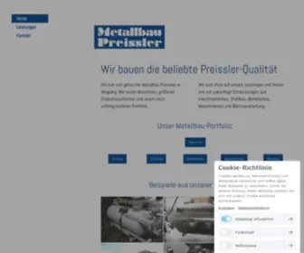 Metallbau-Preissler.de(Ofenbau, Stahlbau, Behälterbau, Maschinenbau) Screenshot