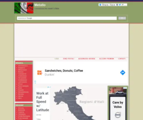 Metallo.info(Lavorazione dei metalli in Italia) Screenshot