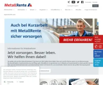 Metallrente.de(Betriebliche Altersvorsorge und Arbeitskraftabsicherung) Screenshot