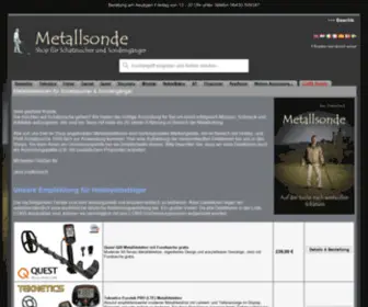 Metallsonde.com(Metalldetektoren kaufen) Screenshot