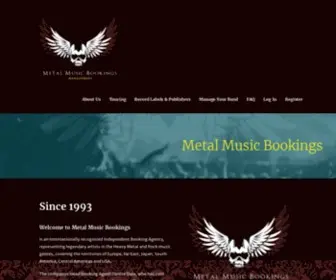 Metalmusicbookings.com(Bookings and management) Screenshot