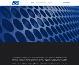 Metalnetgdl.com(Filtros industriales de acero inoxidable) Screenshot